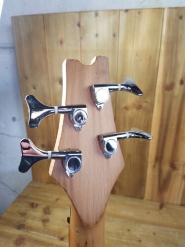 Wesley 4 String Metallic Grey Bass Guitar Electric B3504 Right Handed - Picture 10 of 18