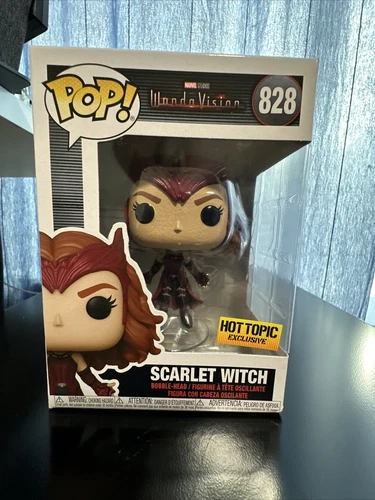 Funko POP MARVEL Wandavision Scarlet Witch #828 Hot Topic Exclusive w/ Protector