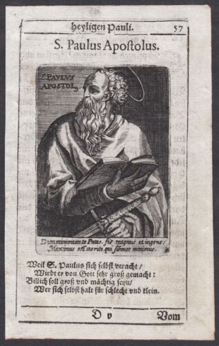 Saint Paul Apostle Paul De Tarsus Apôtre Image Sainte Engraving - Afbeelding 1 van 1