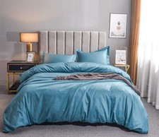 100-Percent Cotton Duvet Cover Set, Hidden Zipper Closure, Ultra Soft, Easy C...
