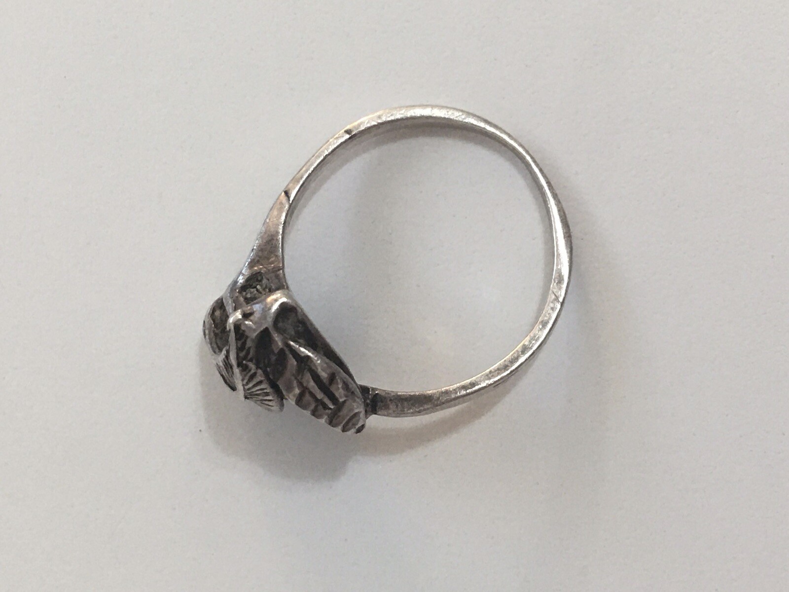 Vintage 925 Solid Sterling Silver Leaf Ring Uniqu… - image 16