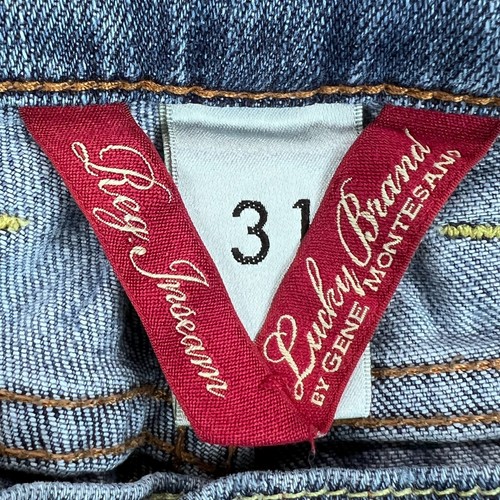 Jean droit femme 31 (réel 34x32) marque Lucky Petunia Sundown bleu denim - Photo 3/14