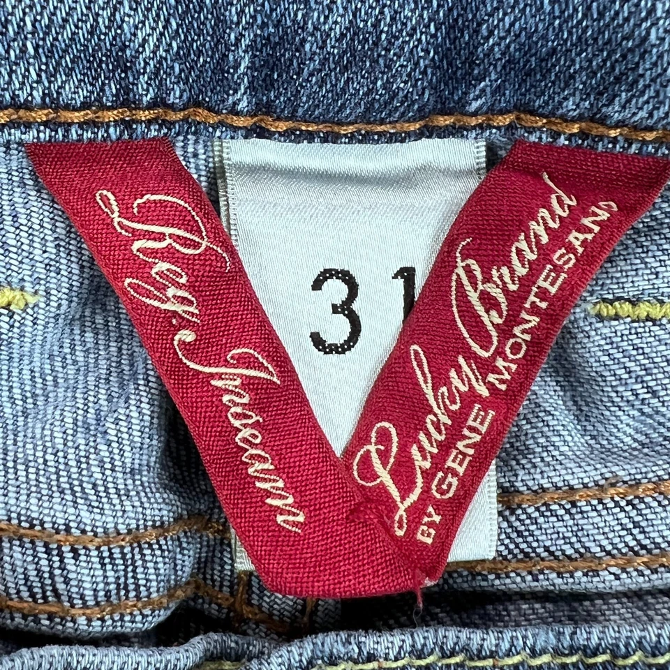 Lucky Brand Petunia Sundown Straight Jeans Womens 31 (Actual 34x32) Blue Denim - Image 3 of 4