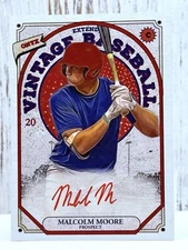 Malcolm Moore Red Ink Auto /25 - 2023 Onyx Vintage Extended Rangers