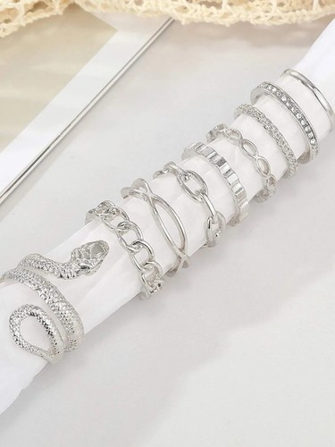 Ring Adjustable Sterling colour plated wriggly reptiles Jewellery Ladies Gift UK - Picture 3 of 18