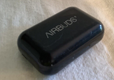 AIRBUDS Headphones Case Wireless Bluetooth Charge/Carry ONLY Black