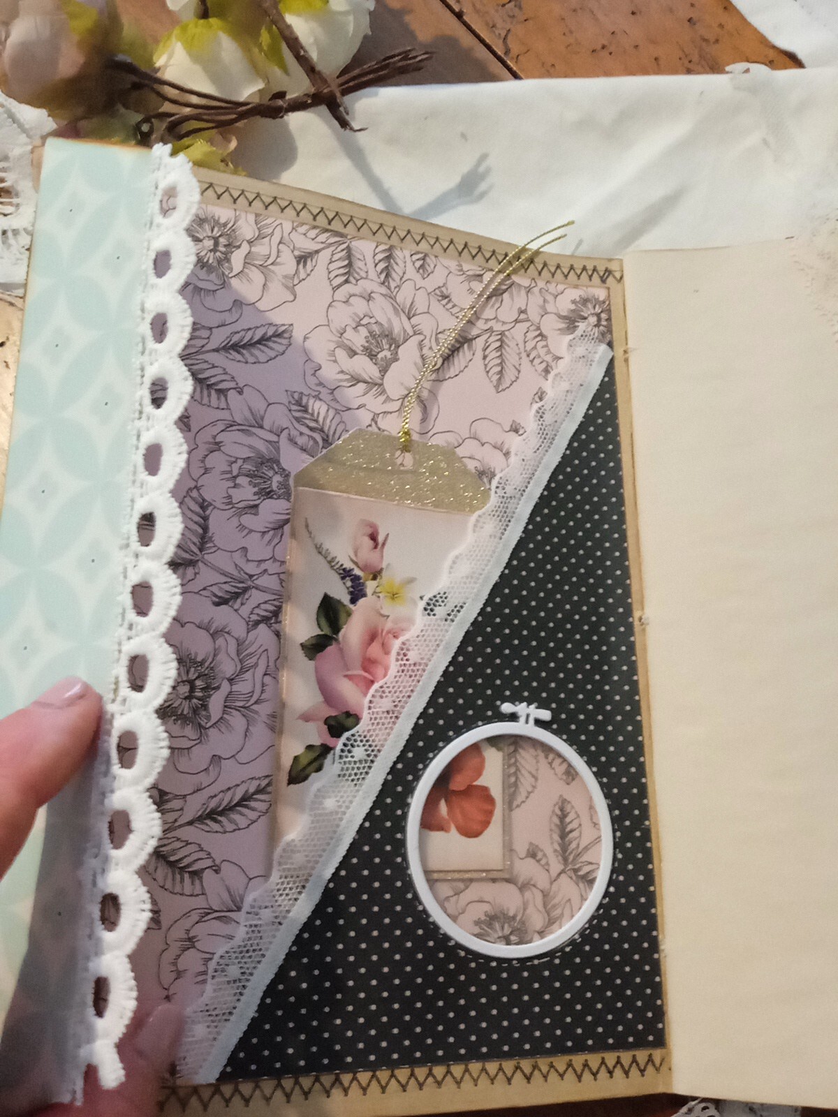 Junk journal vintage carnet de notes rétro papier vieilli herbiers - 2