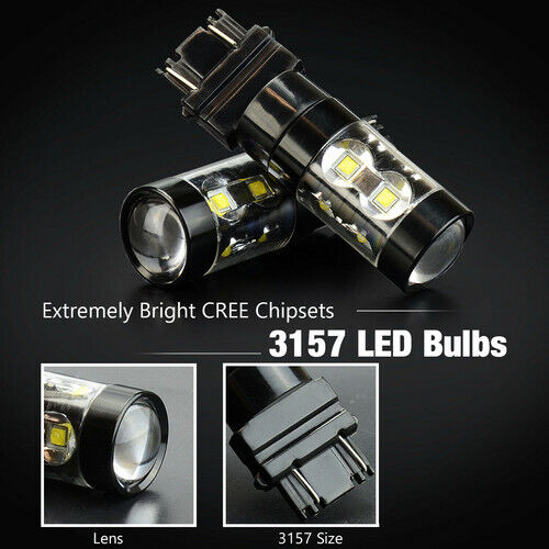 3157 LED White Daytime Running Light Bulb DRL for Chevy Silverado 1500 2000-2007 - Foto 21 di 29