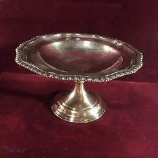 Vintage English Silver Plated Crested Compote