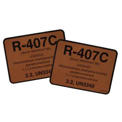 R-407C / R407C Label , Pack of (2) | eBay
