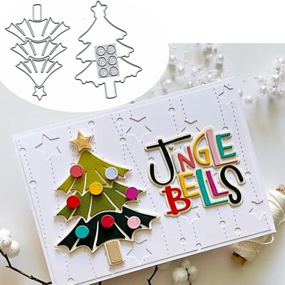 Christmas Tree Metal Die Cuts,Merry Christmas Tree Star Snowflake Cutting Die...