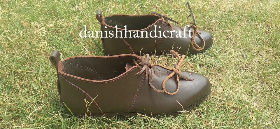 Knight Boots Faire Boots Reenactment Gear Medieval Costume Accessories - Image 4 of 4