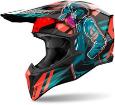 Airoh Wraap Cyber Orange Gloss Off-Road Motorcycle Motocross Quad ATV MX Helmet