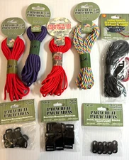 NEW Pepperell  Paracord Survival Accessory Crafting Kit Lot ~ Paracord/Buckles