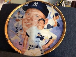 1992 The Hamilton Collection Mickey Mantle Autographed Plate Y4