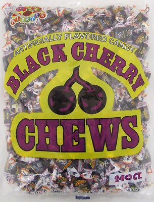 Albert's Black Cherry Chews 240 Count Candy Bulk Taffy Candies Cherries Alberts