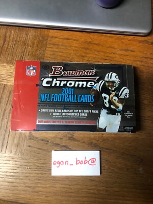 2001 Bowman CHROME Sealed Hobby Football Box. Drew Brees, Vick,  rookie, autos