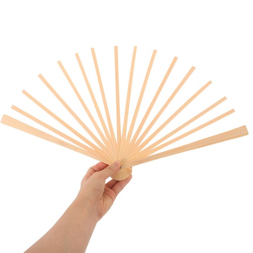 Telaio ventilatore pieghevole in bambù per fai da te artigianato stile cinese telaio ventilatore in bambù mano - Foto 11 di 12