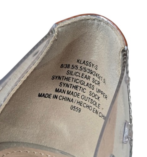 Steve Madden Klassy-S Womens High Heel Shoes Silver/Clear 38.5 EU, 8 US, 6 UK 👌 - Picture 9 of 11