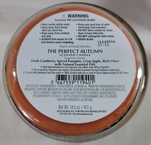 Bath Body Works PERFECT SPRING SUMMER AUTUMN WINTER 4 Candle Lot Seasons 14.5 oz - Picture 5 of 7
