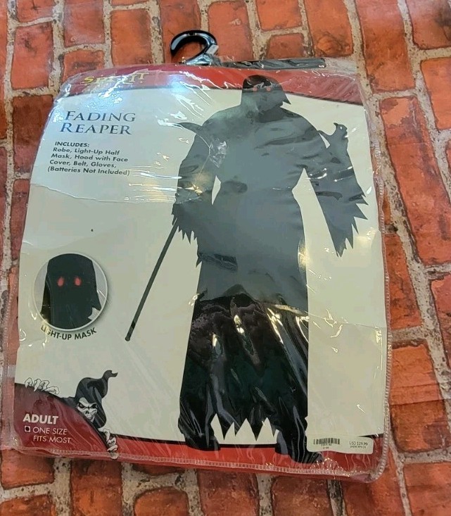 Fading Reaper Spirit Halloween Costume Adult Mens Light Up Mask