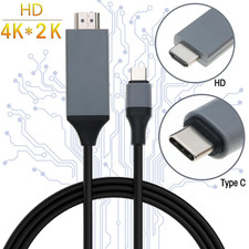 USB-C to HDMI Adapter Cable 4K 1080P Type C HDTV Monitor Converter 2M