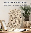 ROKR 3D Wooden Owl Clock Puzzle DIY Kit Mechanical Model Gift Decor