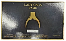 Lady Gaga Black Fluid Eau De Parfum 3.4 oz Shower Gel Rollerball Gift Set READ
