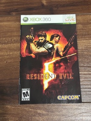Resident Evil 5 V XBOX 360 Instruction Manual Only