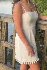 French Connection min dress Size 6 Cream White. Sorority recruitment rush pref..