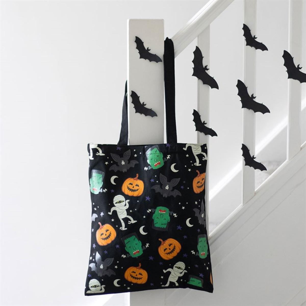 Monster Mash Print Polycotton Halloween Tote Bag