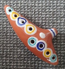 Vintage Czechoslovakian Ocarina Clay Flute