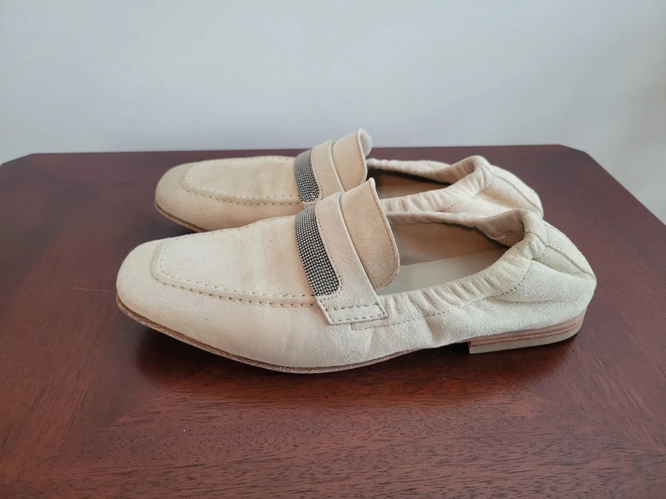 Zapatos de mujer Brunello Cucinelli, mocasines de cuero, talla 35, excelentes con caja de regalo  Foto 2 de 4
