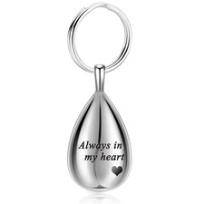 Cremation Keychain for Ashes Always In My Heart Urn Locket Cremation Jewelry ...