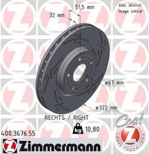 1x ZIMMERMANN Bremsscheibe BLACK Z 400.3676.55 für MERCEDES CLS C218 Shooting 1x ZIMMERMANN Bremsscheibe BLACK Z 400.3676.55 für MERCEDES CLS C218 Shooting