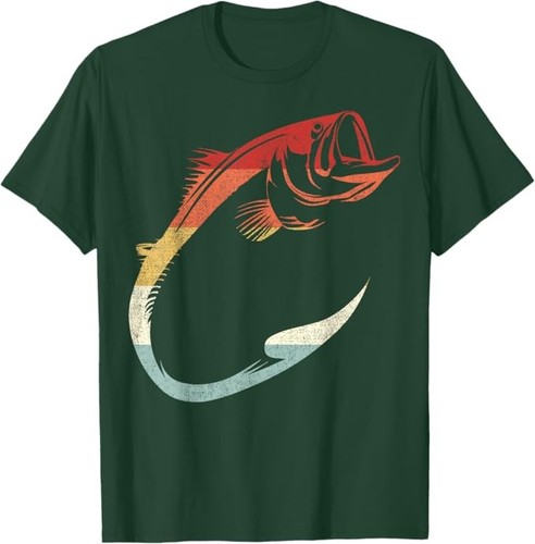 Cool Minimal Fish Hook Art for Fishing Enthusiasts T-Shirt - Picture 7 of 16