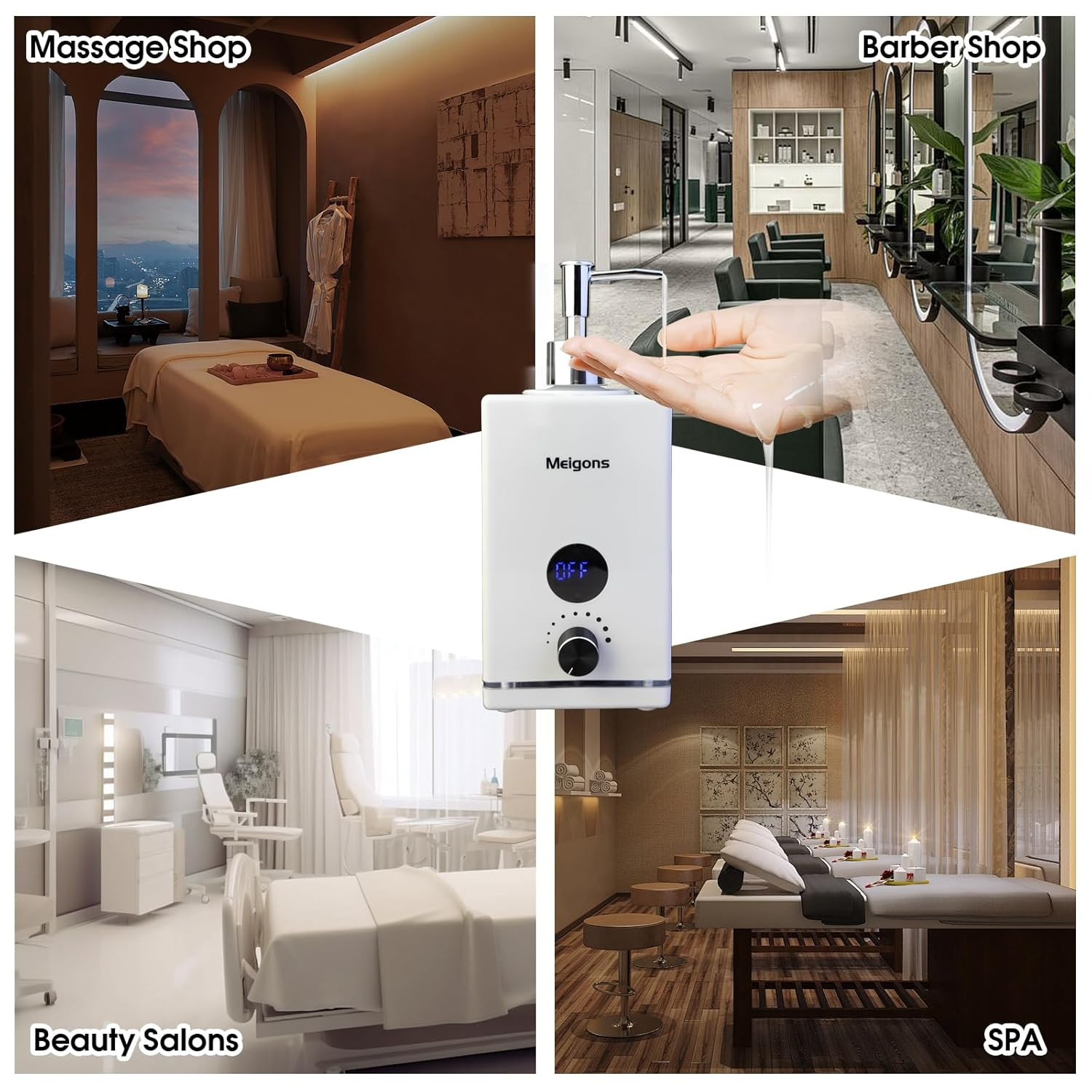 Oil Warmer for Massage, Massage Oil Warmer, Body Oils Heater for Spa, with Two O