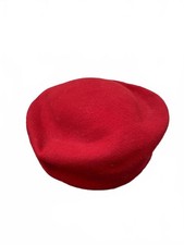 Vintage Red Wool Beret 100 Wool Hat
