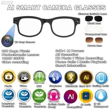 Smart Glasses Built-in Chat GPT, 8MP Camera,AI Translation Built-in 16GB Memory
