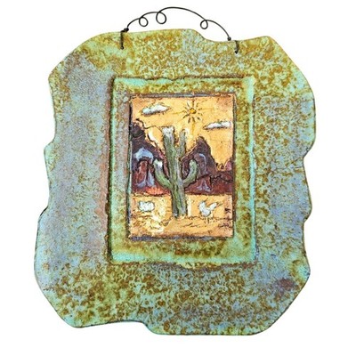 PaperAndStone Bronze Cactus Wall Sculpture Southwest Desert Art Jeanne Dana 2020