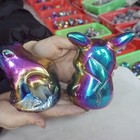10LB 5Pcs Rainbow Aqua Aura Jasper Crystal Pikachu Fox Elephant Titanium Coating — photo 4