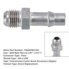 3/8" Quick Disconnect Adapter 6AN Male Flare Transmission Cooler Line