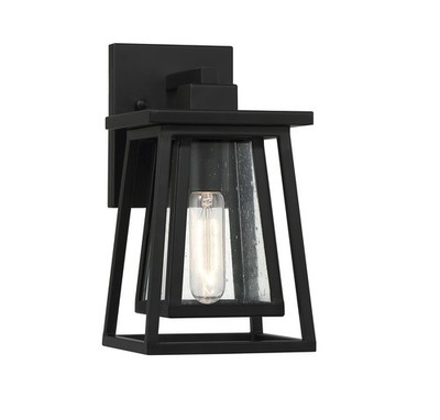Savoy House 5-2020-BK Denver 1-Light Outdoor Wall Lantern in Matte Black (6'' W x