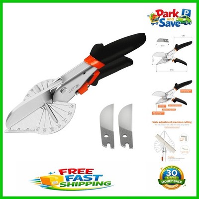 High-Precision Miter Shears with Anti-Skid Handle - Includes Replacement Blades