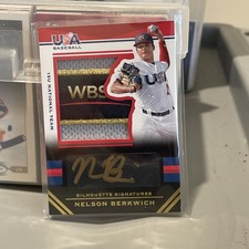 2017 USA Stars Stripes RPA Gold Ink Auto WBS Tag Patch Nelson Berkwich 5/10