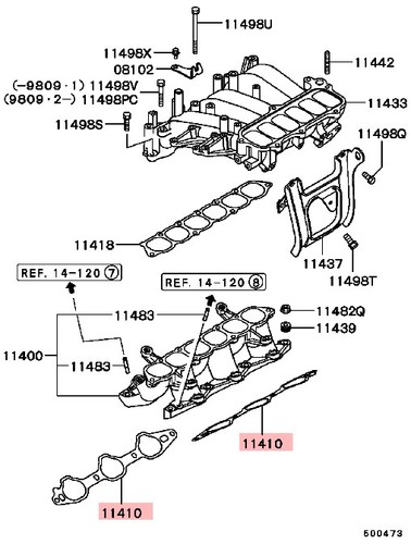 Inlet Manifold Gasket for Mitsubishi PAJERO SHOGUN V93W MK4 3.0 - Picture 2 of 6