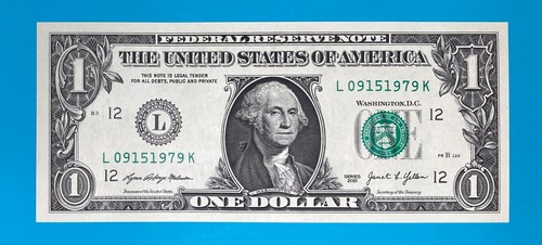 September 15, 1979 (L 09151979 K) BIRTHDAY Note $1 One Dollar Bill *UNC* - Picture 2 of 4