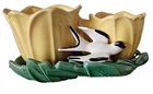 Vintage McCoy Pottery Double Tulip White Swallow  Planter