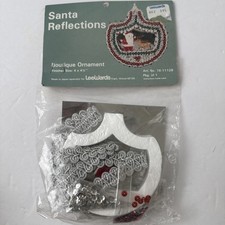 Vtg LeeWards SANTA REFLECTIONS Sequin Bead Christmas Ornament Kit Deer Boutique