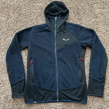 Salewa Ortles 2 Polartec Highloft Full Zip Hooded Fleece Blue Men's Size Small